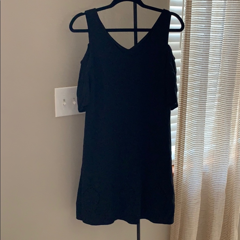 Black dress with keyhole shoulders